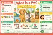 What Is a Pet? kids pet care infographic