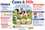 Meet the Farm Animals educational infographic for children