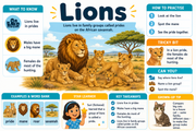 Lions educational infographic