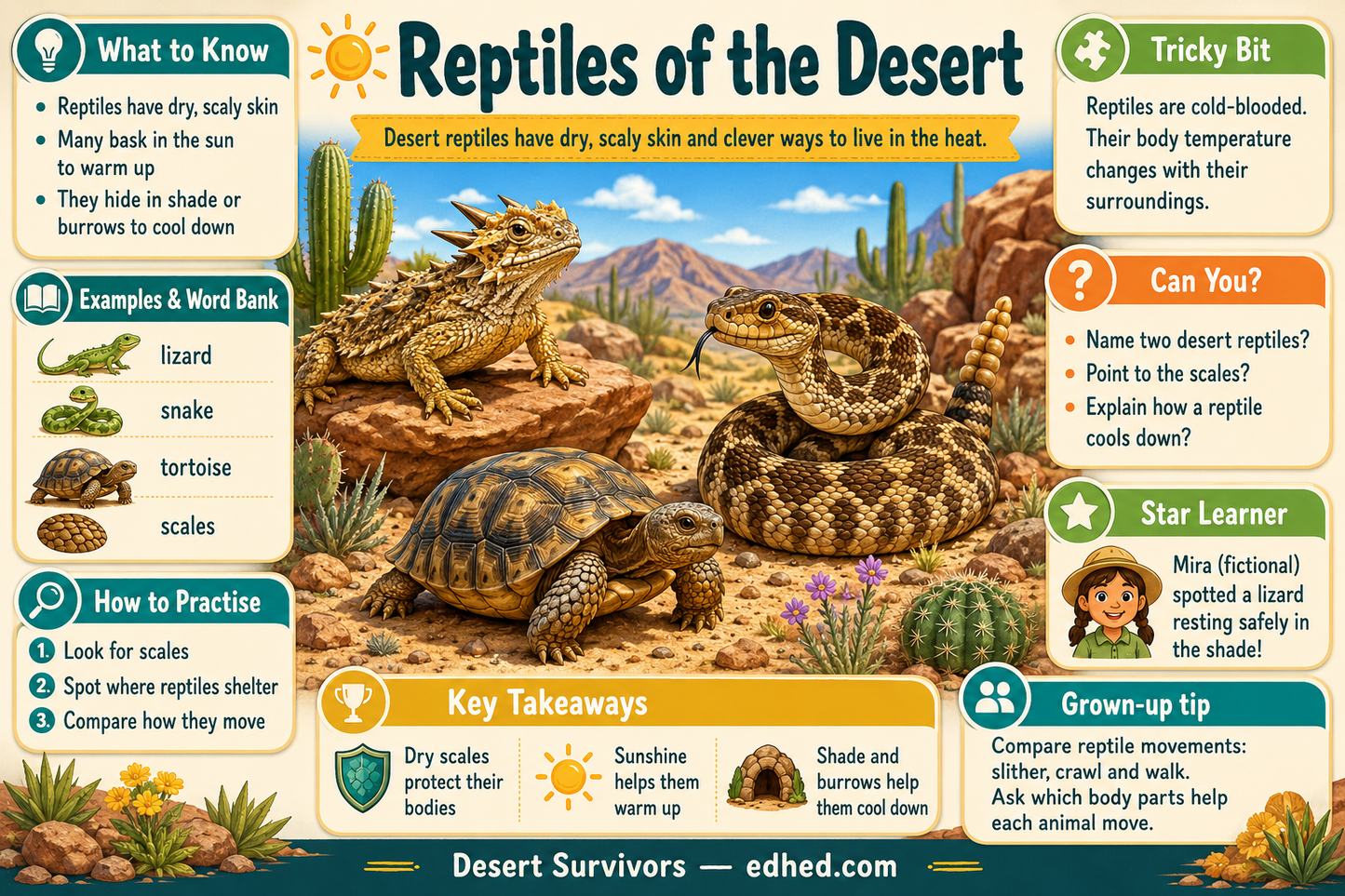 Desert Survivors – Kids Digital Infographic & Printable Worksheet Pack