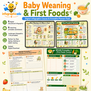 Baby Weaning & First Foods digital infographic course and printable planner pack cover from Infographic EDU