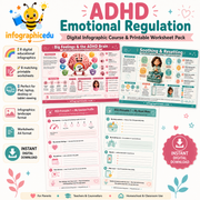 ADHD Emotional Regulation – Digital Infographic Course & Printable Worksheet Pack