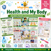 Health & My Body – Kids Digital Infographic Course & Printable Worksheet Pack