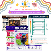 OCD & The Anxiety Loop digital infographic course and printable worksheet pack cover from Infographic EDU