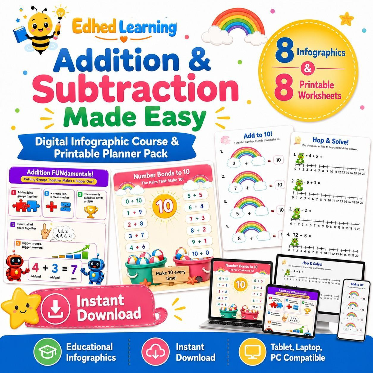 Edhed Learning Addition & Subtraction for Kids digital course product image
