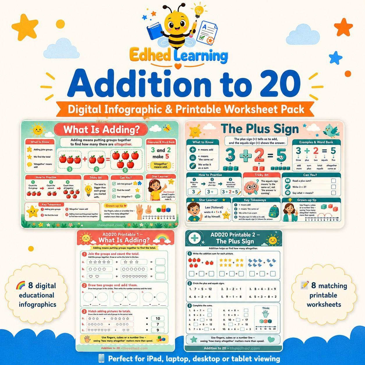 Edhed Learning Addition to 20 digital course product image
