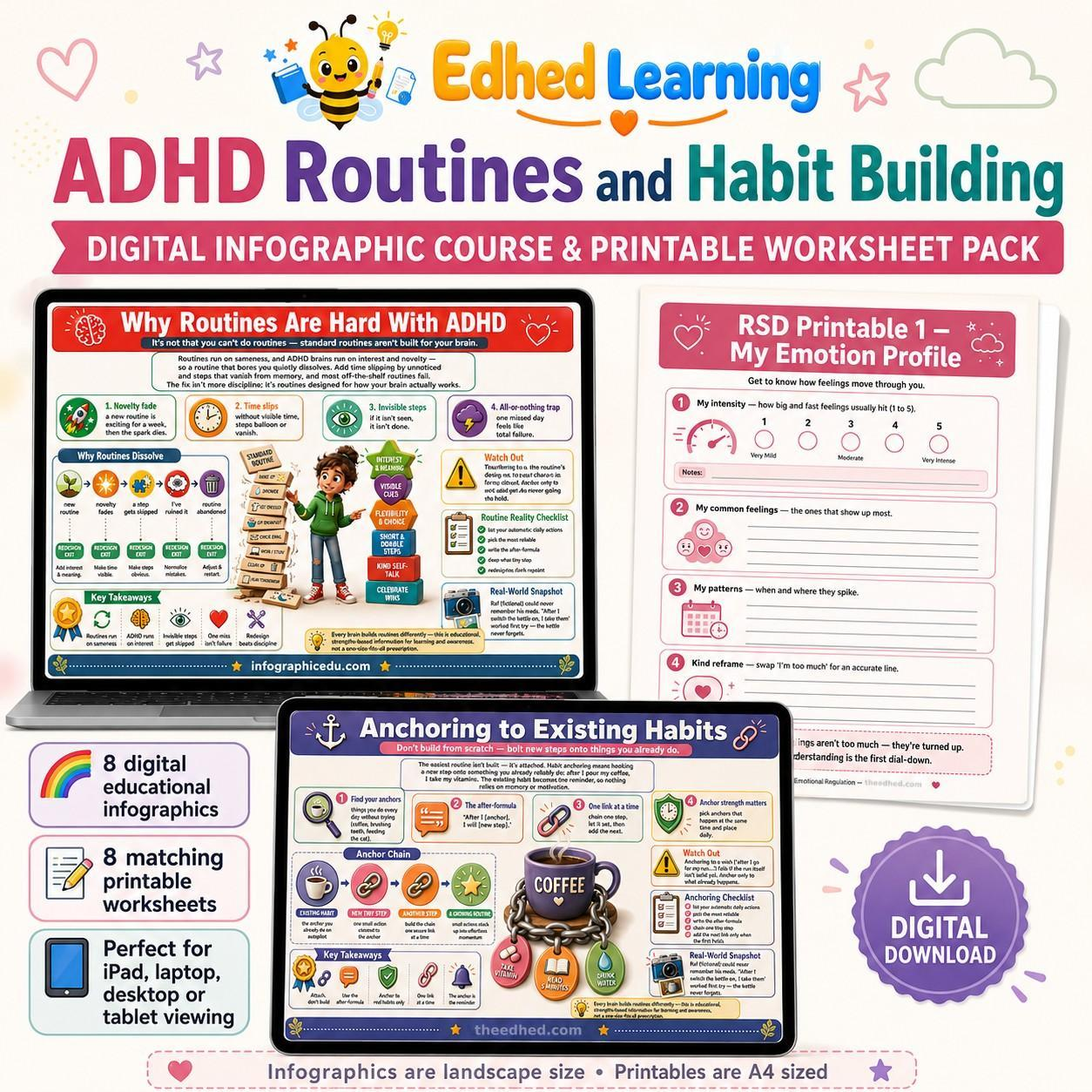 Edhed Learning ADHD Routines & Habit Building digital course product image