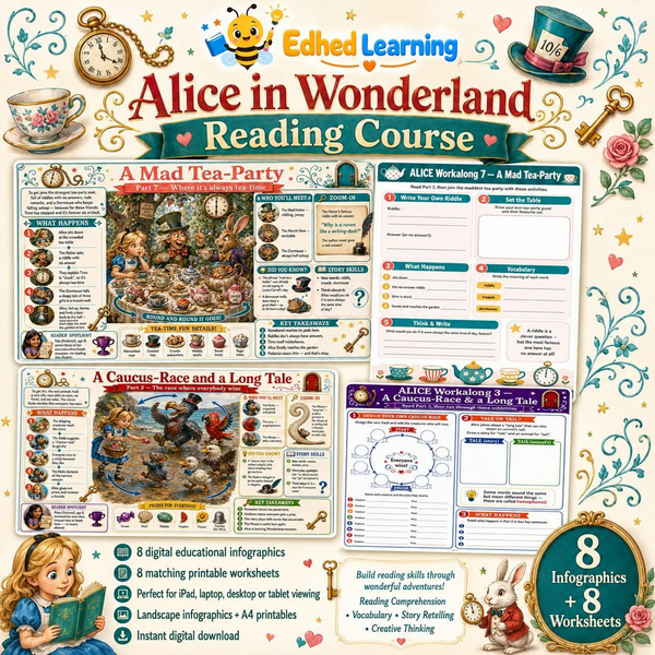 Edhed Learning Alice in Wonderland Reading Course digital course product image