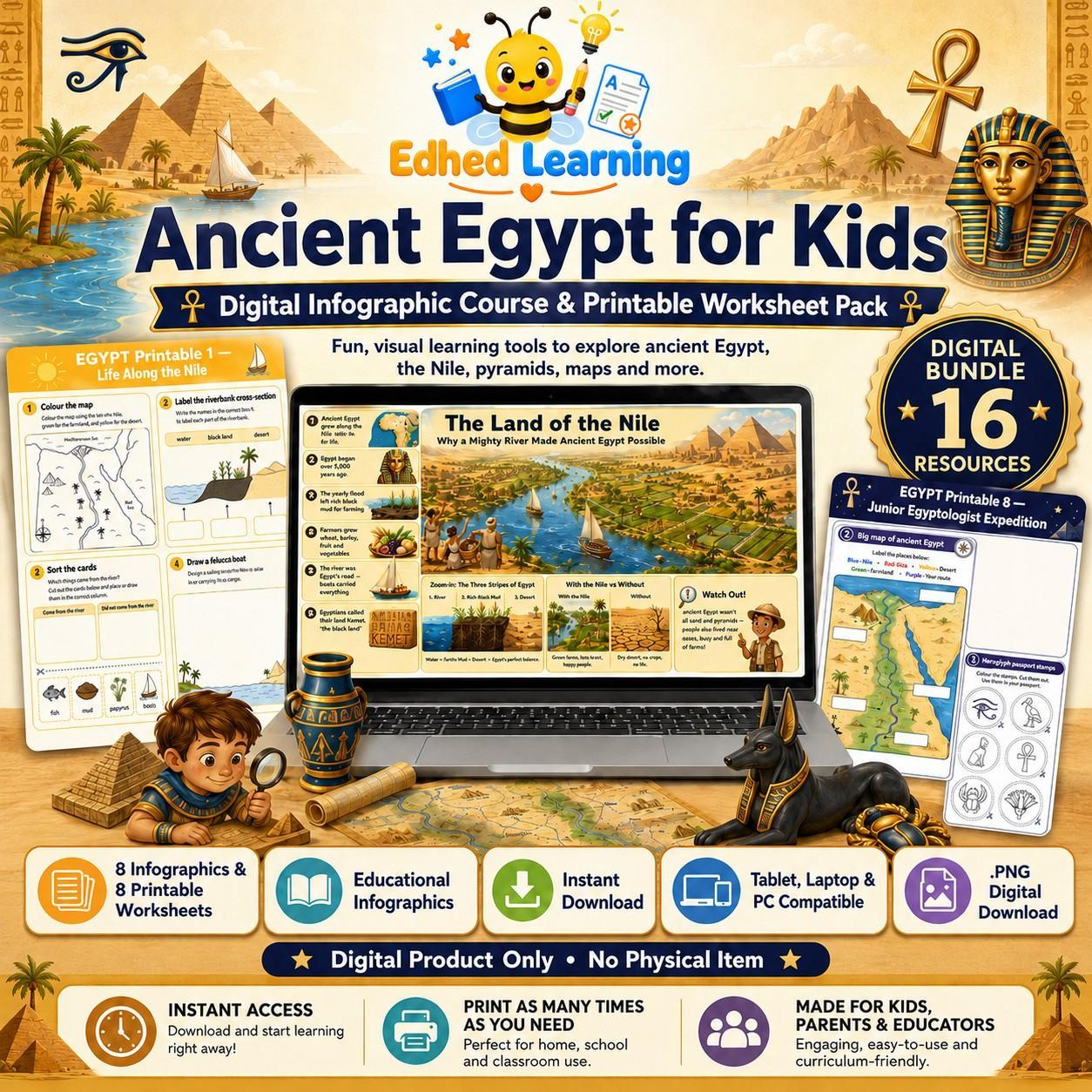 Edhed Learning Ancient Egypt for Kids digital course product image