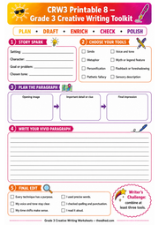 Grade 3 Printable 08 preview included in the Grades 1–5 Creative Writing Mastery BUNDLE