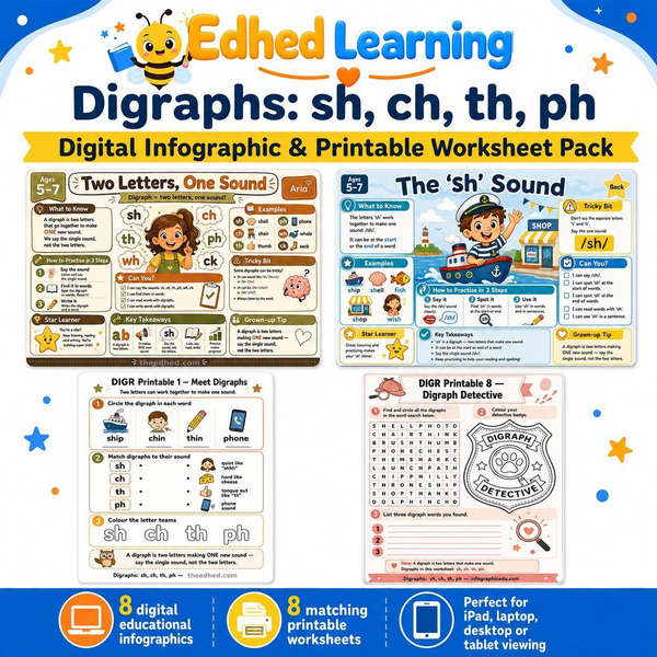 Edhed Learning Digraphs: sh, ch, th, ph digital course product image