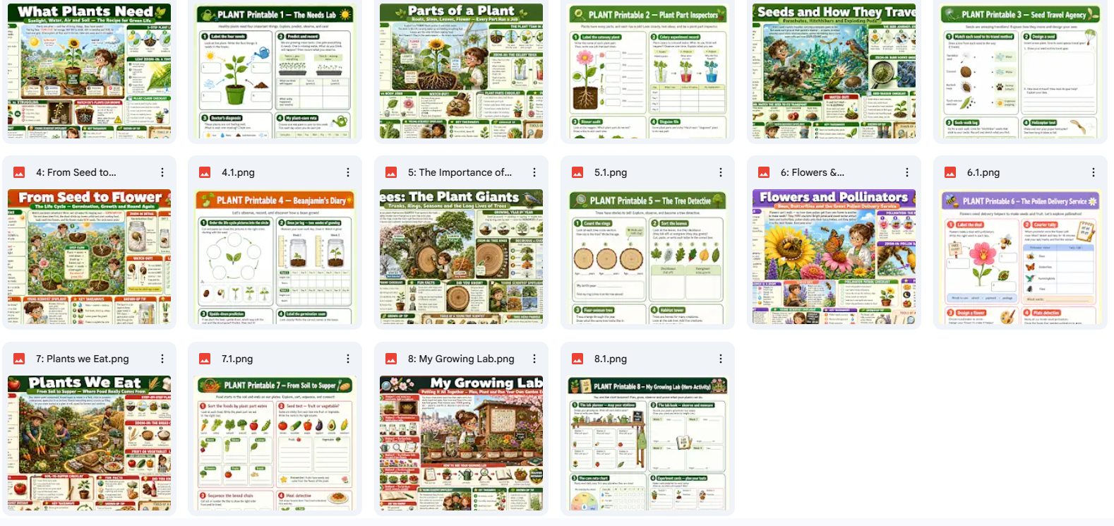 Plants & Growing for Kids infographic lesson preview from Infographic EDU