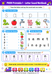 Phonics worksheet 1 preview from the early literacy foundations bundle