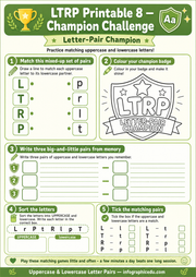 Letter Pairs worksheet 8 preview from the early literacy foundations bundle