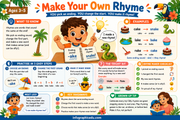 Rhyming Words infographic 8 preview from the early literacy foundations bundle
