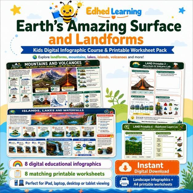 Edhed Learning Earth’s Amazing Surface & Landforms digital course product image
