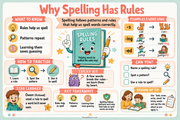 Free Why Spelling Has Rules educational infographic for ages 7 to 9