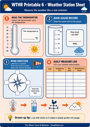 Free Weather Station Sheet printable worksheet for ages 6 to 8