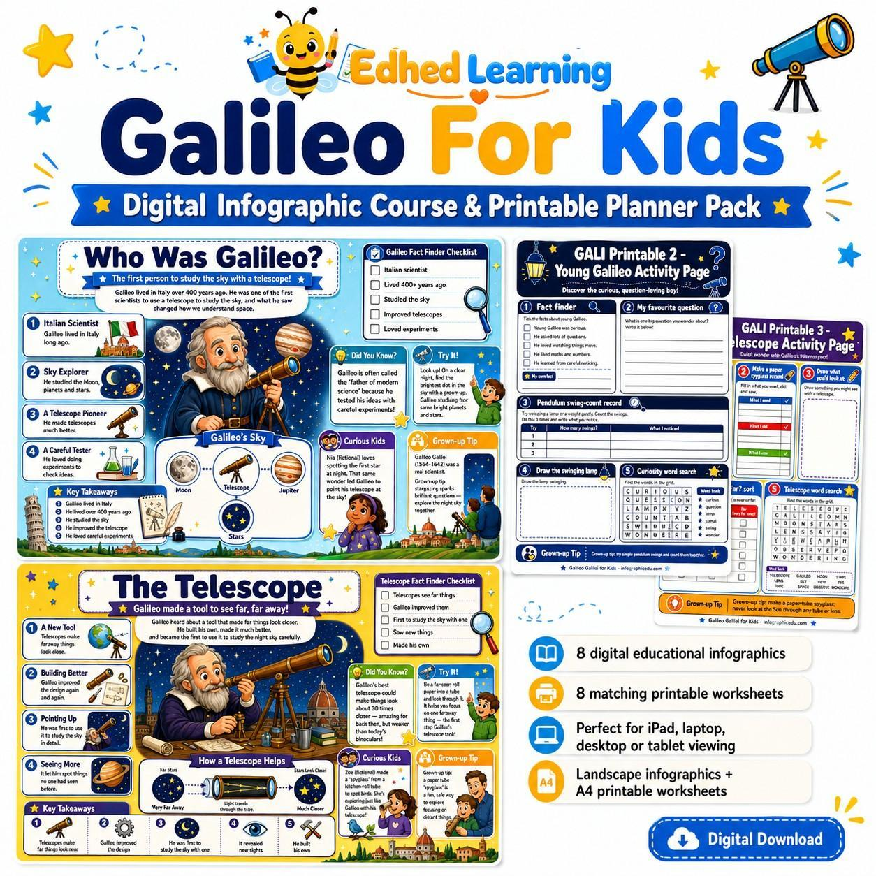 Edhed Learning Galileo For Kids digital course product image