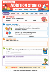 Grade 1 maths word problems printable 01