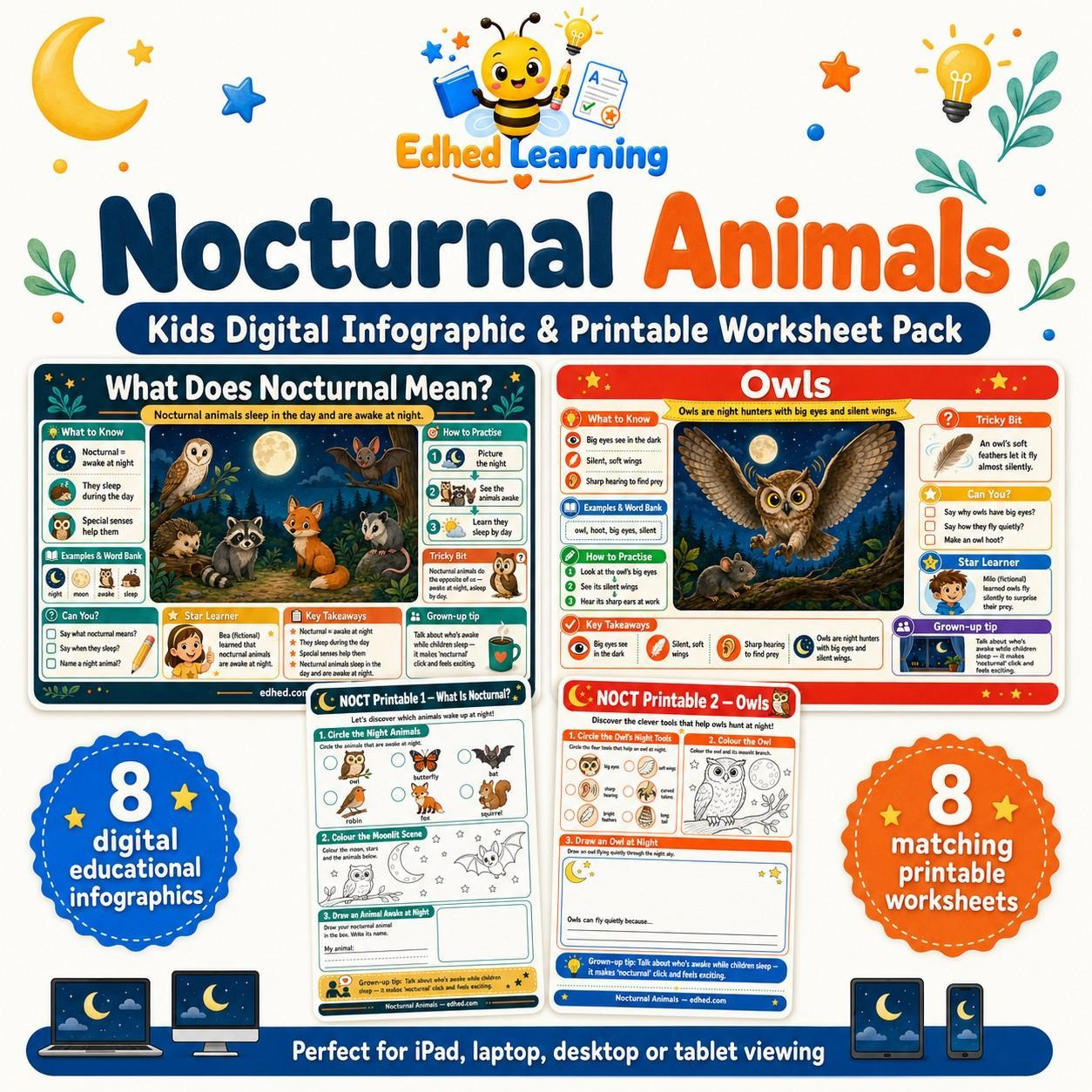 Edhed Learning Nocturnal Animals digital course product image