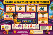 Grade 4 Parts of Speech Toolkit educational infographic