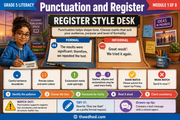 Punctuation and Register Grade 5 punctuation teaching infographic