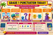 Grade 1 Infographic 08 preview included in the Grades 1–5 Punctuation Mastery BUNDLE