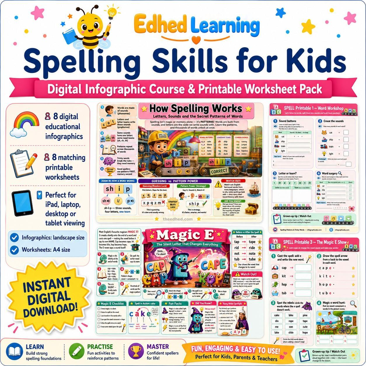 Edhed Learning Spelling Skills for Kids digital course product image
