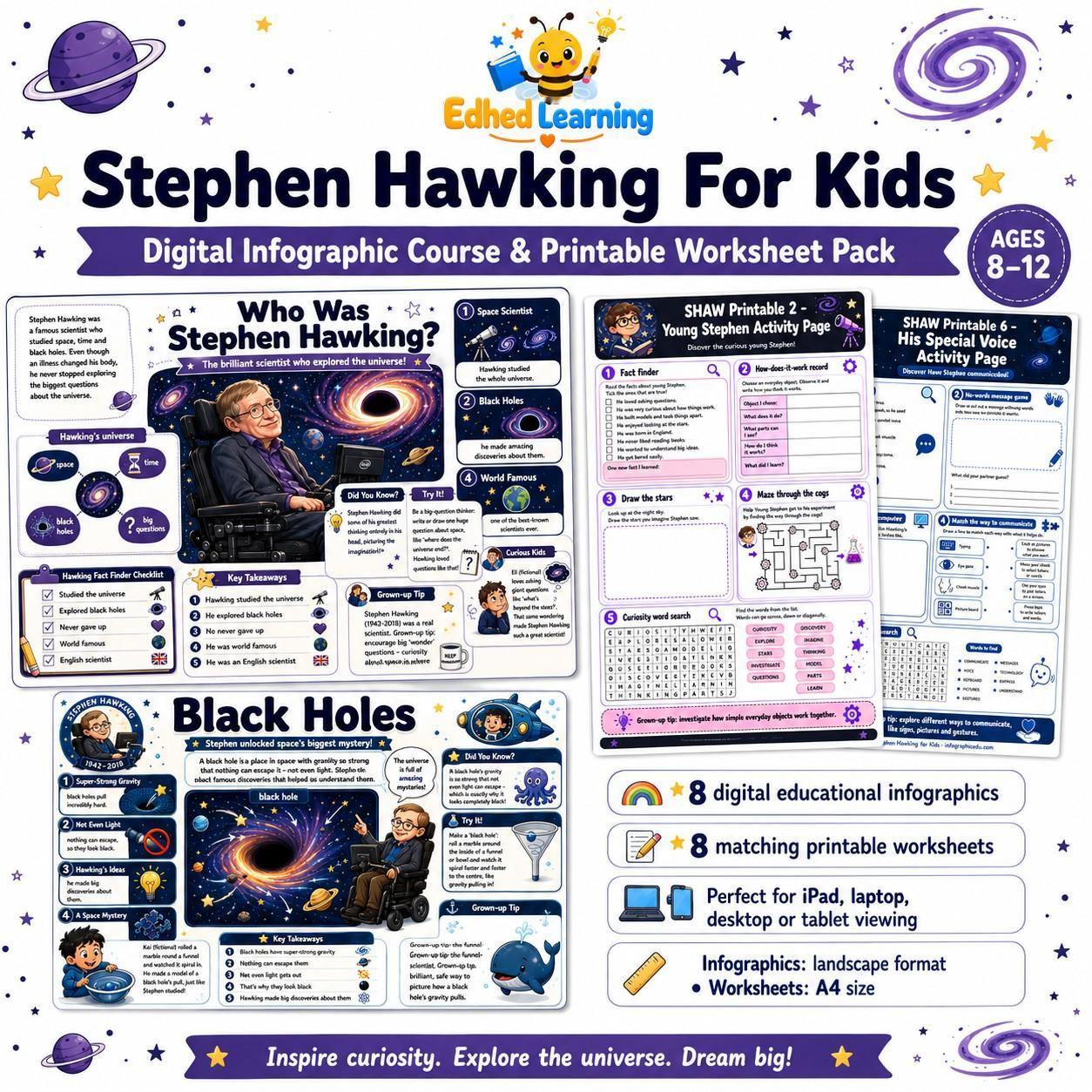 Edhed Learning Stephen Hawking digital course product image