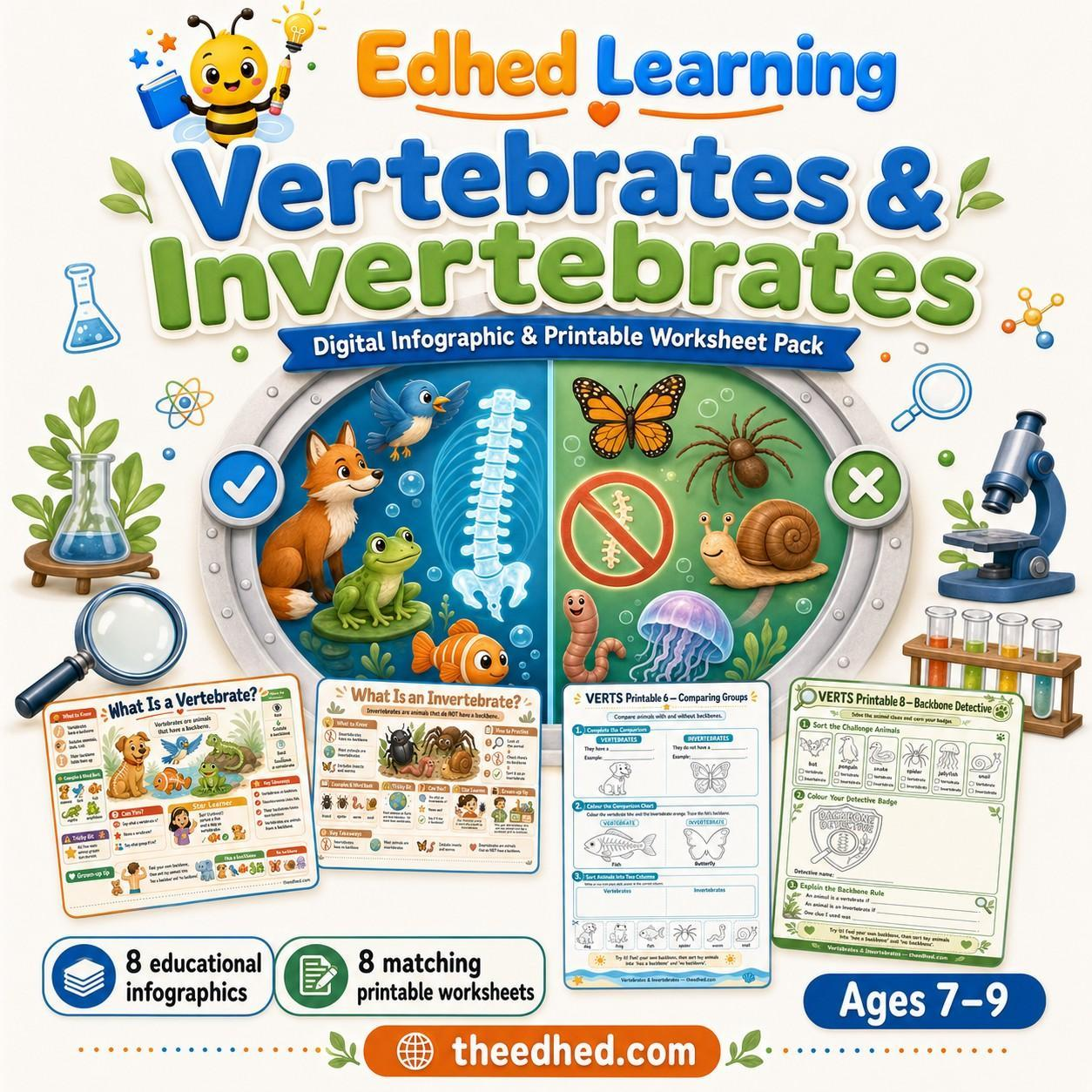 Edhed Learning Vertebrates & Invertebrates for Kids digital course product image