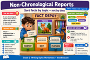 Non-chronological reports educational infographic for Grade 2